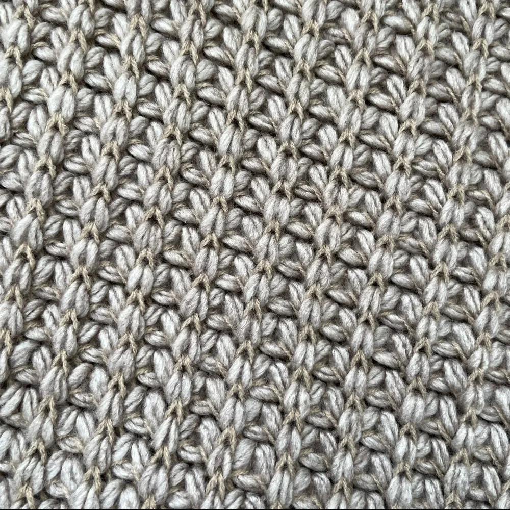 Mystree Faux Fur Trim Knit Poncho Cape Wool Blend ADULT ONE SIZE Beige - Picture 3 of 10